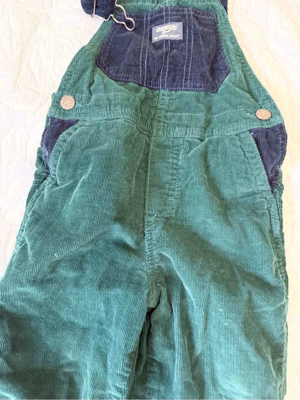 OshKosh B'gosh Corduroy Overalls Green Size 4T boy